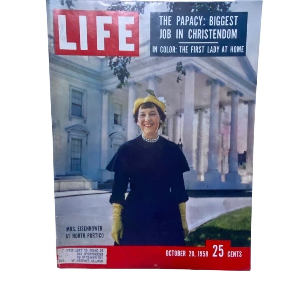LIFE Magazine October 20 1958 Mamie Eisenhower White House Cover Vintage